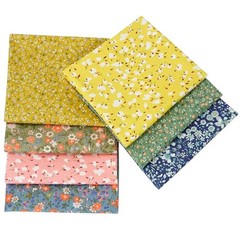 7pcs Fat Quarter Flower Fabric Bundles Quilting Cotton Craft Fabric Pre-Cut
