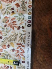 100% Cotton Quilt Fabric 3 Yards Leaves NATURES Sketchbook Red Rooster Fabrics