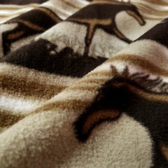 Equestrian Mustang Horse Print Fleece Fabric 60″ BTY Cozy No Sew Blanket DIY