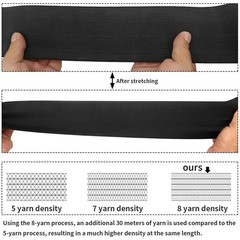 Black Elastic Band for Sewing 3inch- 5 Yds-Thick Stretch Knit Fabric | wide h…