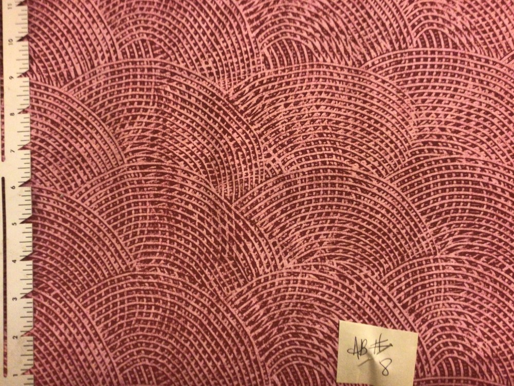 Pink Mauve Scallop Mosaic Tonal Blender Cotton fabric By the Yard