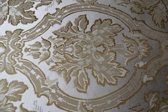 Jacquard Damask Champagne, Gold Floral Chair, Upholstery Fabric 58” Wide x 112″