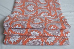 10 Yard Floral Hand Print Running Fabric 100%Cotton NO DUTY CHARGES 100%✅ZK-15