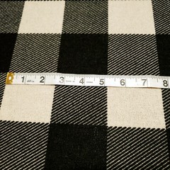 Black Ivory Buffalo Check Sweater Knit Fabric 58″ BTY Soft Brushed Plaid DIY