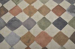 Izmir Sienna Multicolored Harlequin Check Regal Multipurpose Fabric
