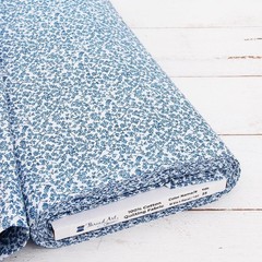Threadart Cotton Quilting Fabric By The Yard – Vintage – Med. Blue Tiny Flower