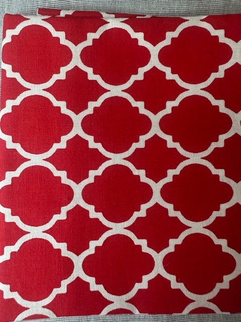 ed White Moroccan Trellis Quatrefoil Cotton Fabric Fat Quarter FQ 18×22