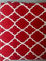 ed White Moroccan Trellis Quatrefoil Cotton Fabric Fat Quarter FQ 18×22