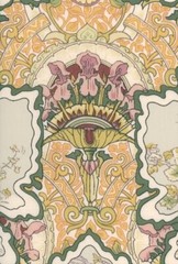 Art Nouveau Romance Vineyard Lady RJR Rare Fat Quarter Grape Leaves BTFQ Irises