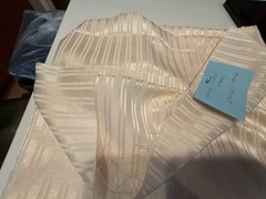 SATINY STRIPED OFF WHITE FABRIC 2 3/4 YDS X 48″ WIDE