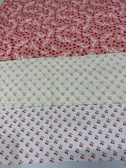 3 Long Pieces Fabric In The Beginning 2020 Cherry Patterns and Rooster