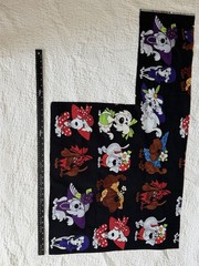 OOP Loralie Harris Dear Doggie Tossed Black Fabric 2007 Irregular Remnant