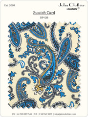 Quilting, Lining & Dressmaking Fabric Vintage Boho Blue Beige Paisley Printed
