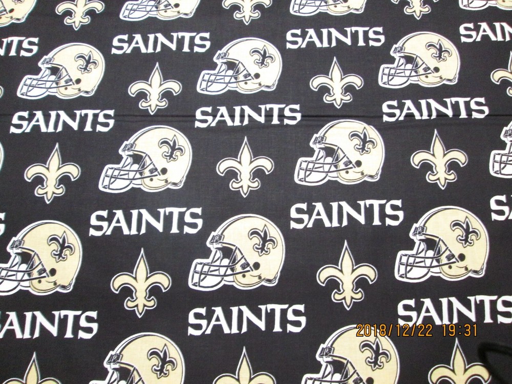 NEW ORLEANS SAINTS NFL NEW MULTI DESIGN 100% COTTON 1 YARD PIECE NEW 36″ X 58″