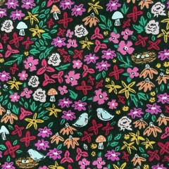 Art Gallery Fabrics The Flower Society 100% Cotton Striking Gardenista 1 Yard