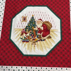 Cranston Print Works Co Christmas Fabric St Nicholas Pillows 4 Panels