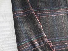 4762. WOVEN WINDOWPANE CHECK/PLAID Wool or Wool Blend FABRIC – 60″ x 2-1/4 yds.
