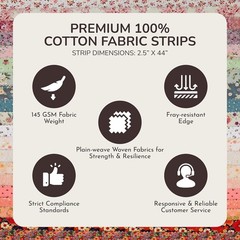 Tinyspool & Co. Jelly Roll Fabric Strips for Quilting, Waterlily Pond