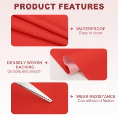 63×39.4″ Faux Leather Sheet, Red PU for Crafts