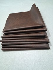 10 Pieces 18″x18″ Brown Faux Leather & Tan Suede Fabric Lot
