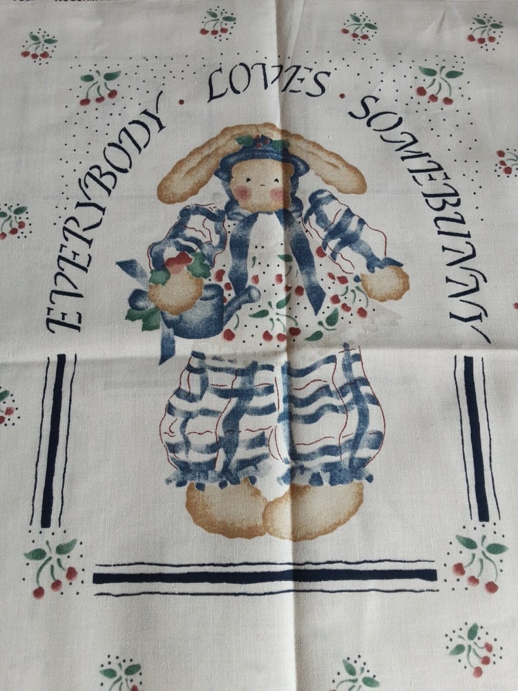 Fabric Panel Somebunny Past And Present Multicolor 58 L X 36 W