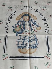 Fabric Panel Somebunny Past And Present Multicolor 58 L X 36 W