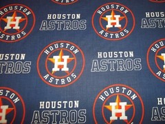 HOUSTON ASTROS MLB 100% COTTON 1 YARD PIECE BRAND NEW SPORT DESIGN