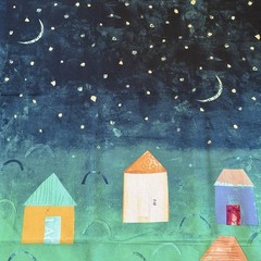 House Under The Newspaper Moon Carrie Bloomston 40876 Windham Fabric 1 1/2 Yds
