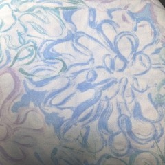 Scrap Fabric Knit Floral Vintage 136″ x 56″ Single Piece Only Quilt