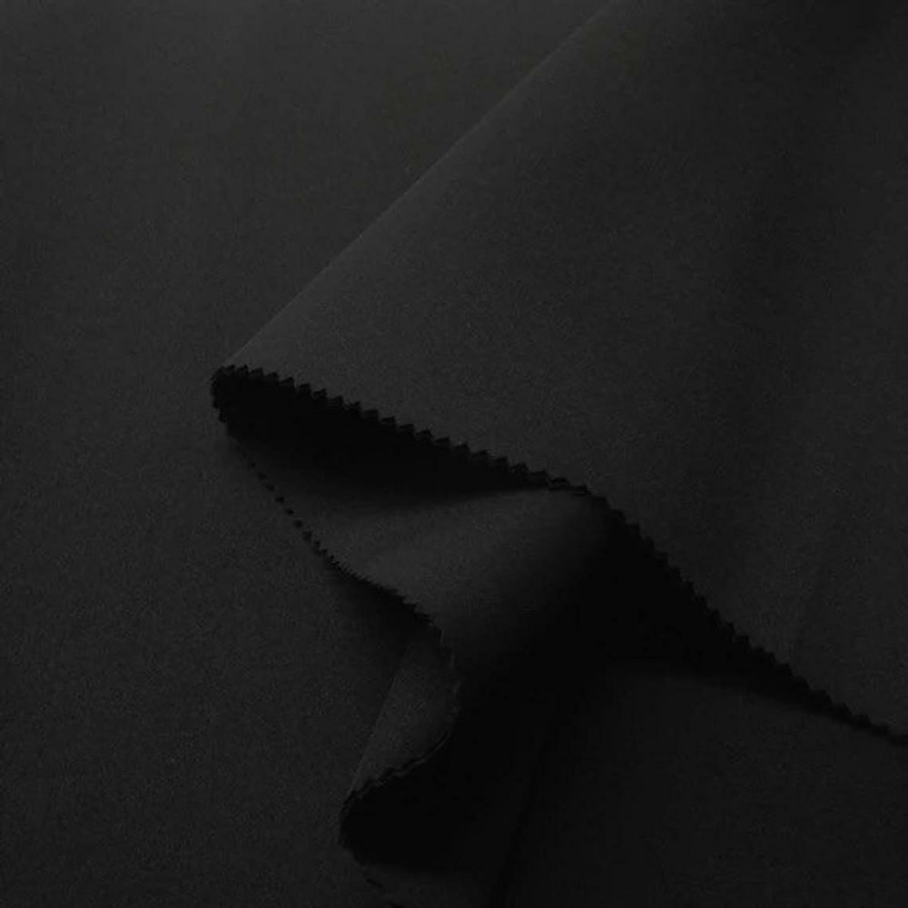 Black Neoprene Scuba Super Techno Fabric 4 Way Stretch by the yard