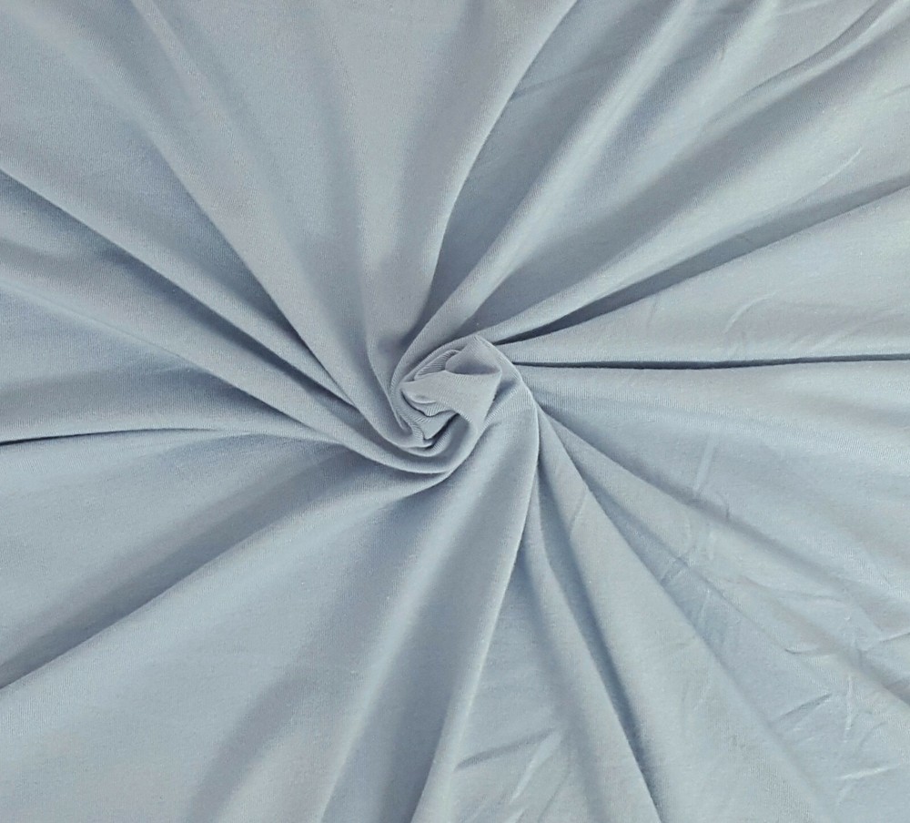 Dusty Blue Pima Cotton Modal Spandex Fabric Jersey Knit By the Yard 7/19