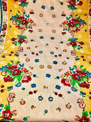 MODA 100% cotton toweling fabric retro Granny’s Garden – 920-120 – 16 in x 36 in