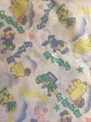 fabric 54×60″ vintage pastel baby themed animals cute