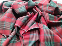 Vintage Pendleton 100% Wool Plaid Fabric Remnant – 60″ Wide x 1 3/8 Yards