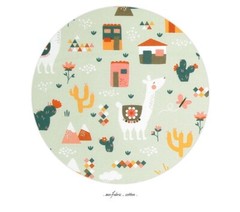 Desert Camel Cactus Fabric made in Korea by the Half Yard
