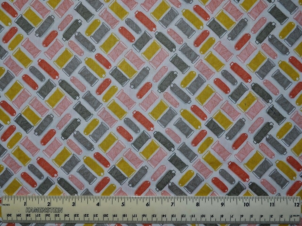 Andover Handmade Cotton Reels spools thread By the 1/4 yard 100% cotton fabric
