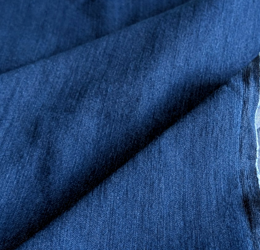 Stretch Denim Fabric INDIGO BLUE Solid 12oz Cotton & Polyester 54″W x 2⅔ Yards