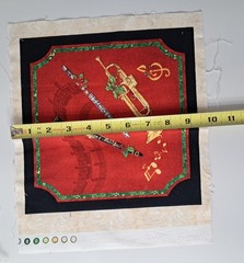 Joyful Noise Christmas Musical Individual Fabric Blocks 5 Tara Reed 9″Sq Cotton