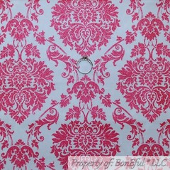 BonEful FABRIC FQ Cotton Quilt White Pink Gray Orange Flower Butterfly Bird Girl