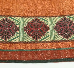 Sushila Vintage Multi-Color Scrap Saree Pure Cotton Silk Kantha Work Sari Fabric