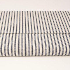 44/45″ 100% Cotton Woven Ticking Stripe Blue – 5 Yard Precut