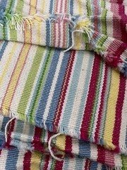 Fabric Twill Cotton Decorator 1.33 Yard 56″ Wide Unbranded Pastel Stripe Washed