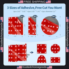 6 Pack Dash Cam Adhesive Pads Car Dashboard Heavy Duty Double Sided Heat