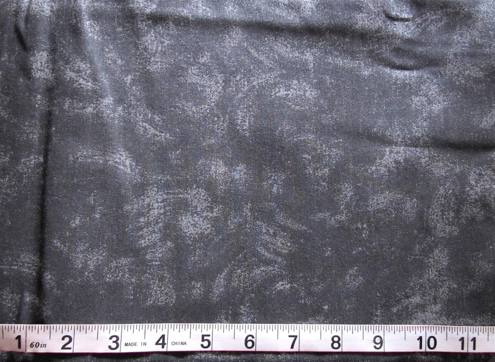 1 yd 100% Cotton Fabric Mottled Light Black & Grey