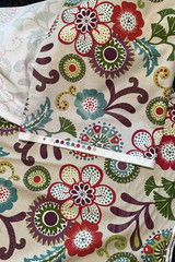 P Kaufmann Fabric Tempo Rock n Roll Suzani Pattern 10.5 Yards Soil Stain Resist