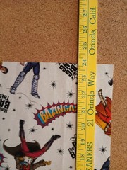 OOP Camelot Fabrics Big Bang Theory 22″ X 24″ Fabric Piece-Superhero Version-EC