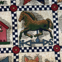 Vintage Patchwork Patriotic Rustic Kesslers Concord Cotton Fabric 70 x 44