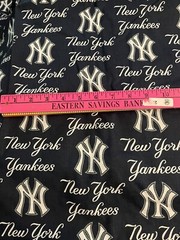VTG 2015 MLB New York Yankees Logo Print by Fabric Traditions 29″X18″ BTFQ