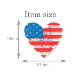 American Flag July 4th Quicksand Sequin Resin