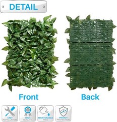 58in Artificial Faux Ivy Laurel Leaf Privacy Fence Panel Home Wall Hedge Decor